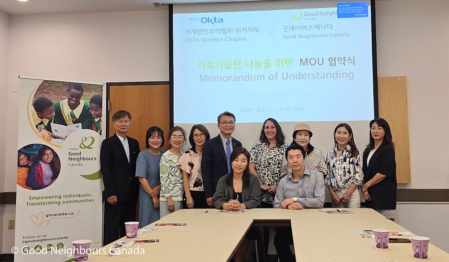 OKTA 윈저-굿네이버스 캐나다, 파트너십 MOU 체결 - CKNNews 이미지